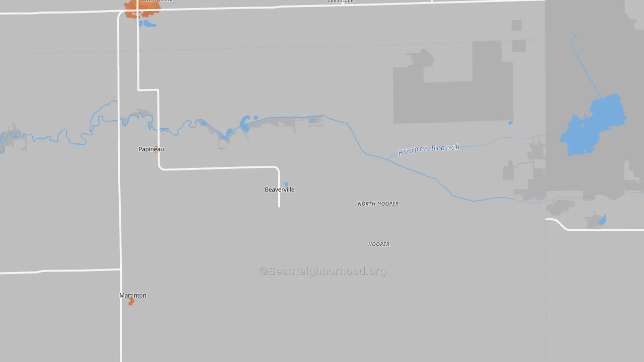 Bike Grade map of Beaverville, IL