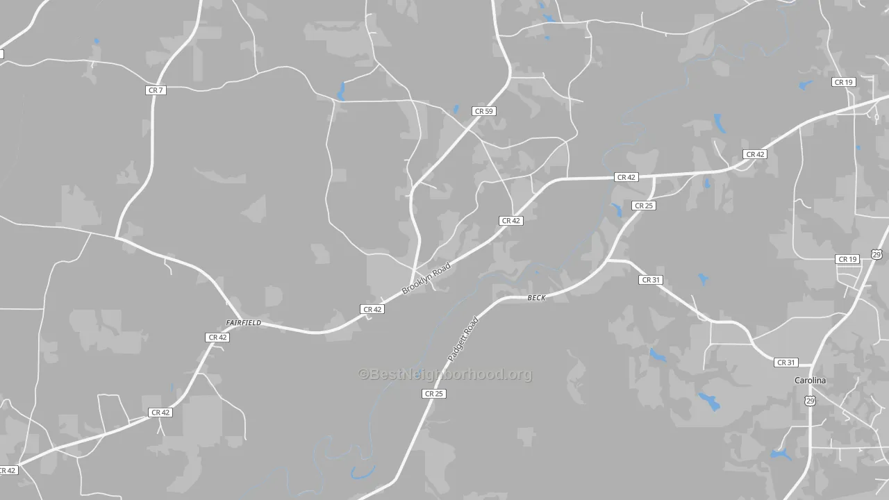 Bike Grade map of Beck, AL