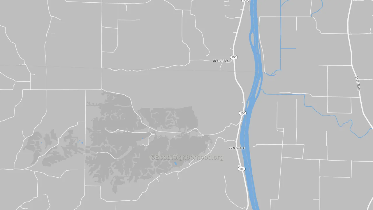 Bike Grade map of Bee Creek, IL