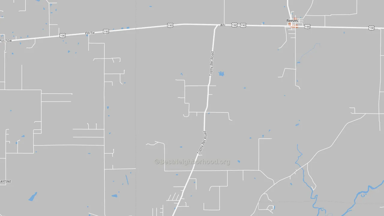 Bike Grade map of Bel, LA