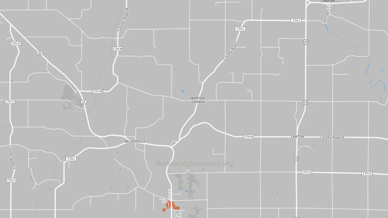 Bike Grade map of Beldenville, WI