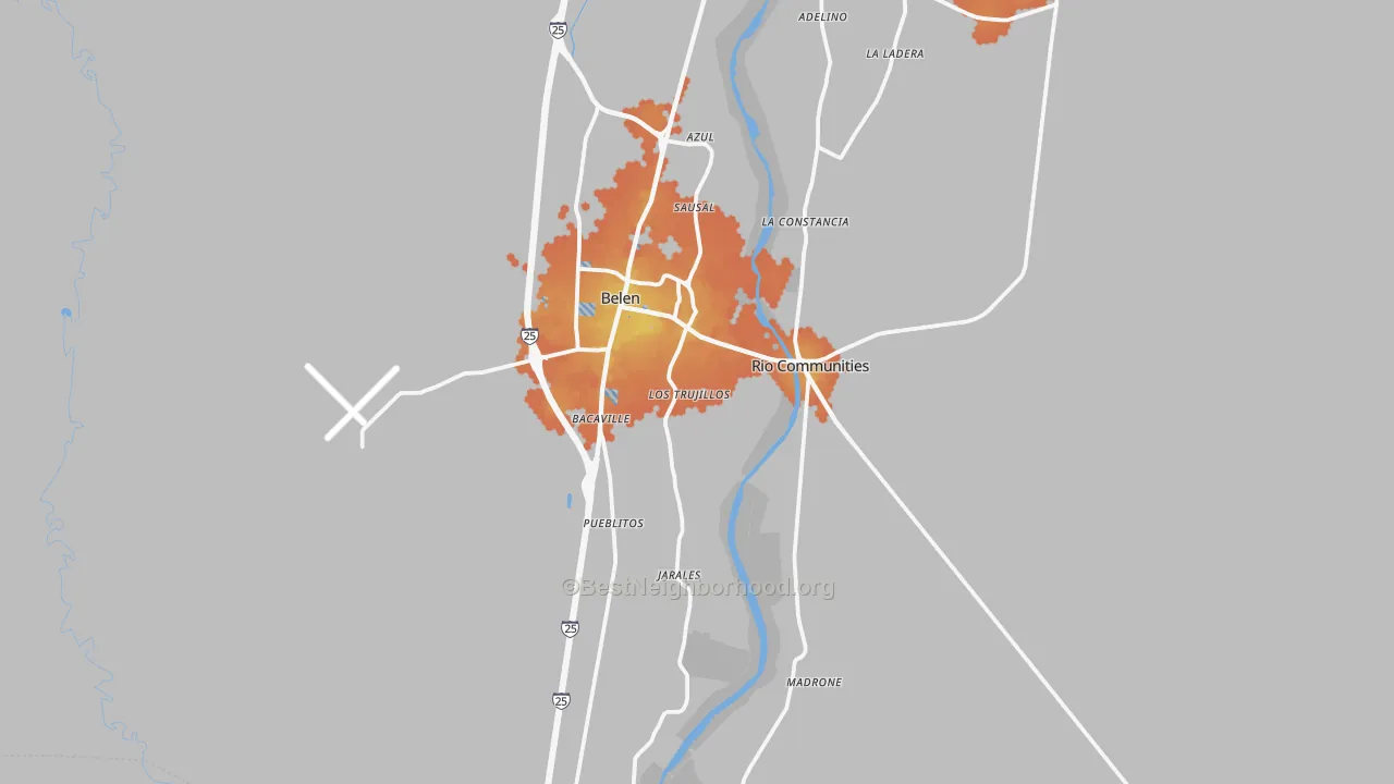 Bike Grade map of Belen, NM