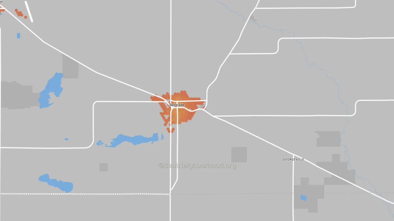 Bike Grade map of Belgrade, MN
