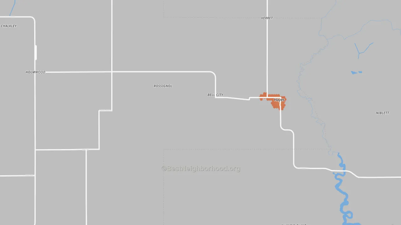 Bike Grade map of Bell City, LA