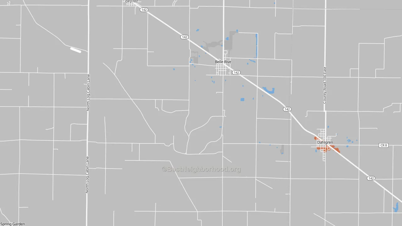 Bike Grade map of Belle Rive, IL