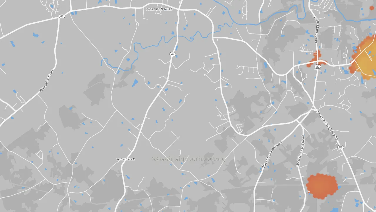 Bike Grade map of Bellemont, NC