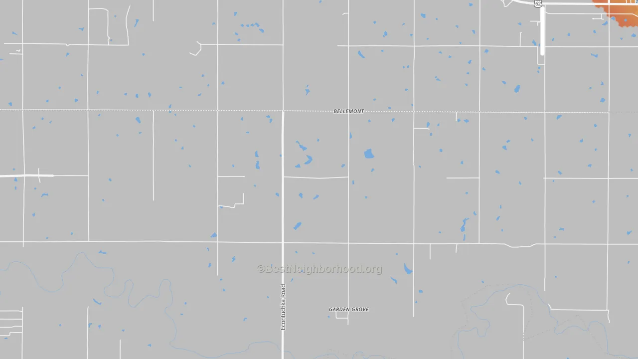 Bike Grade map of Bellemont, OK