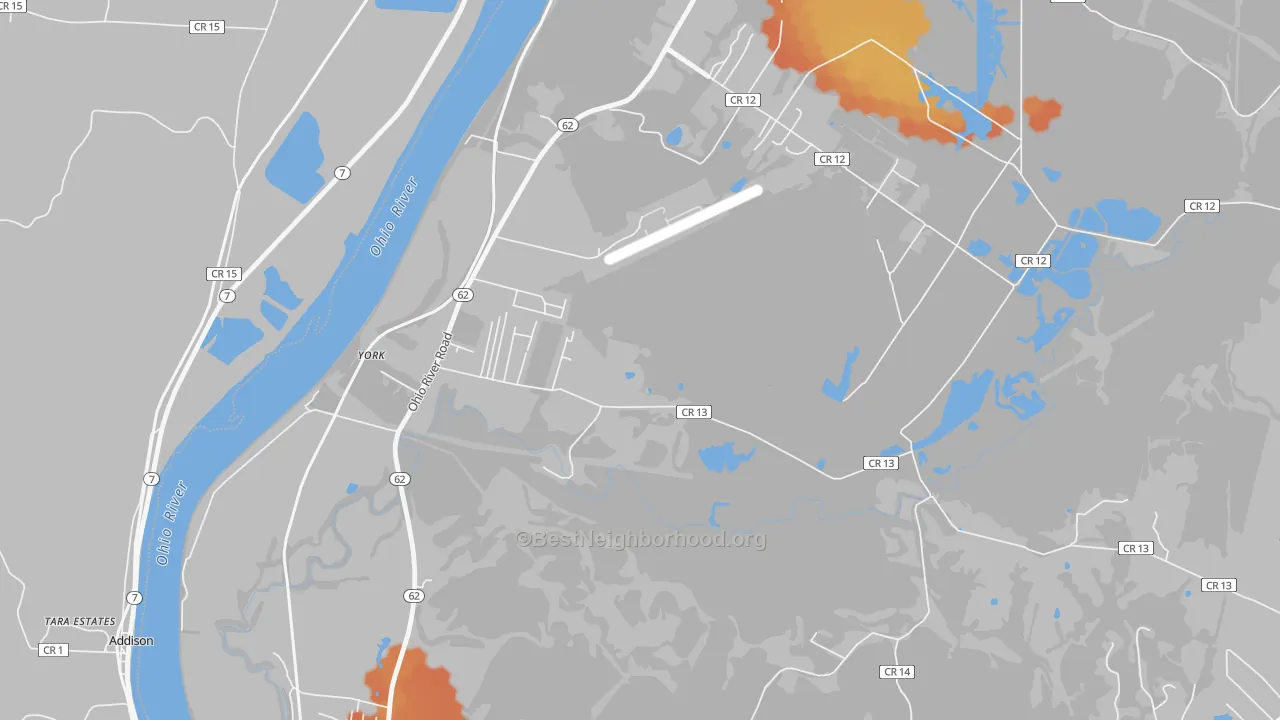 Bike Grade map of Bellmeade, WV