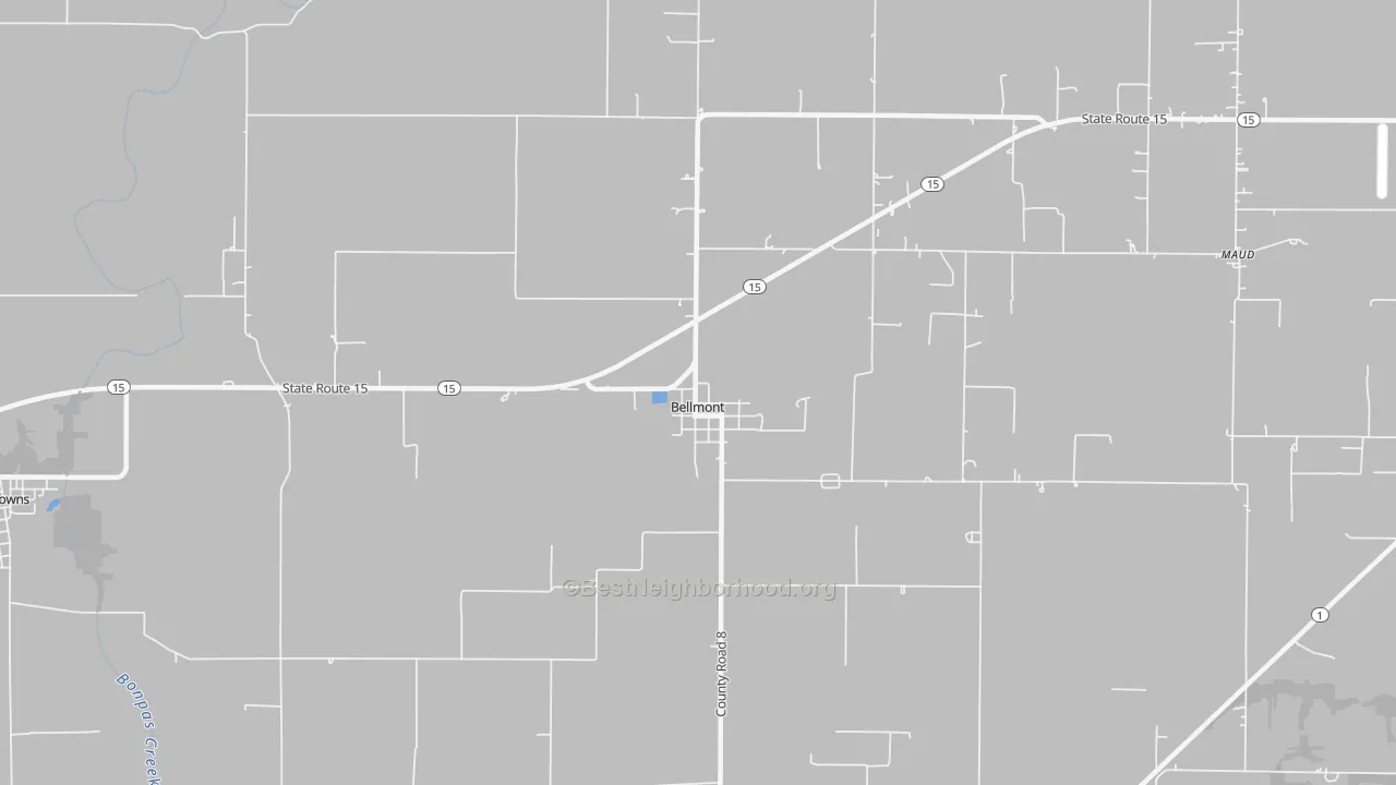 Bike Grade map of Bellmont, IL