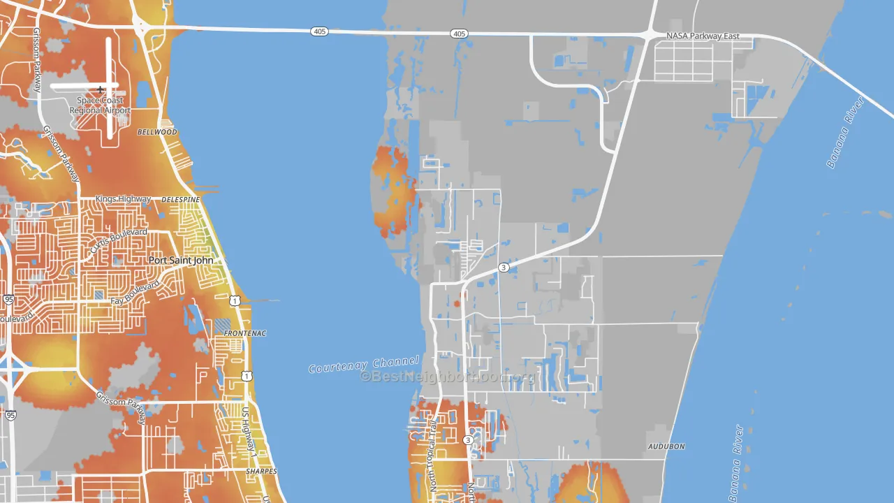 Bike Grade map of Bellwood, FL