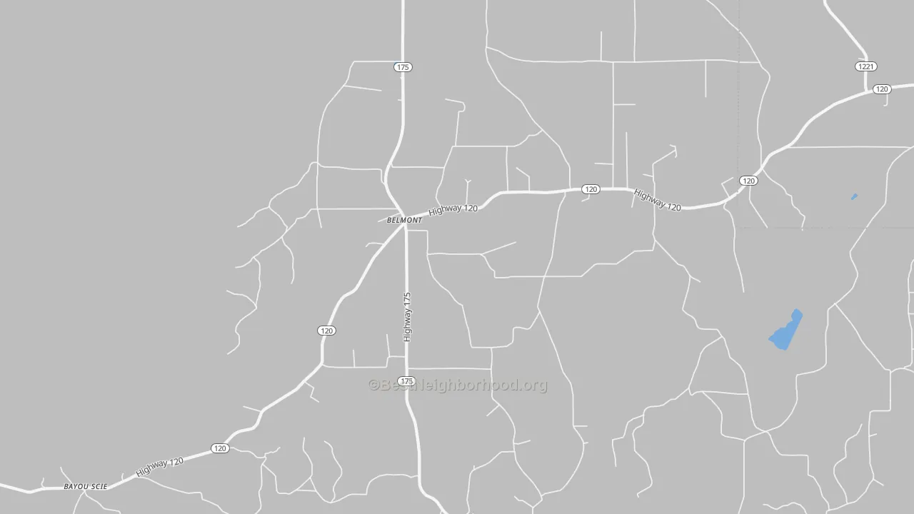 Bike Grade map of Belmont, LA