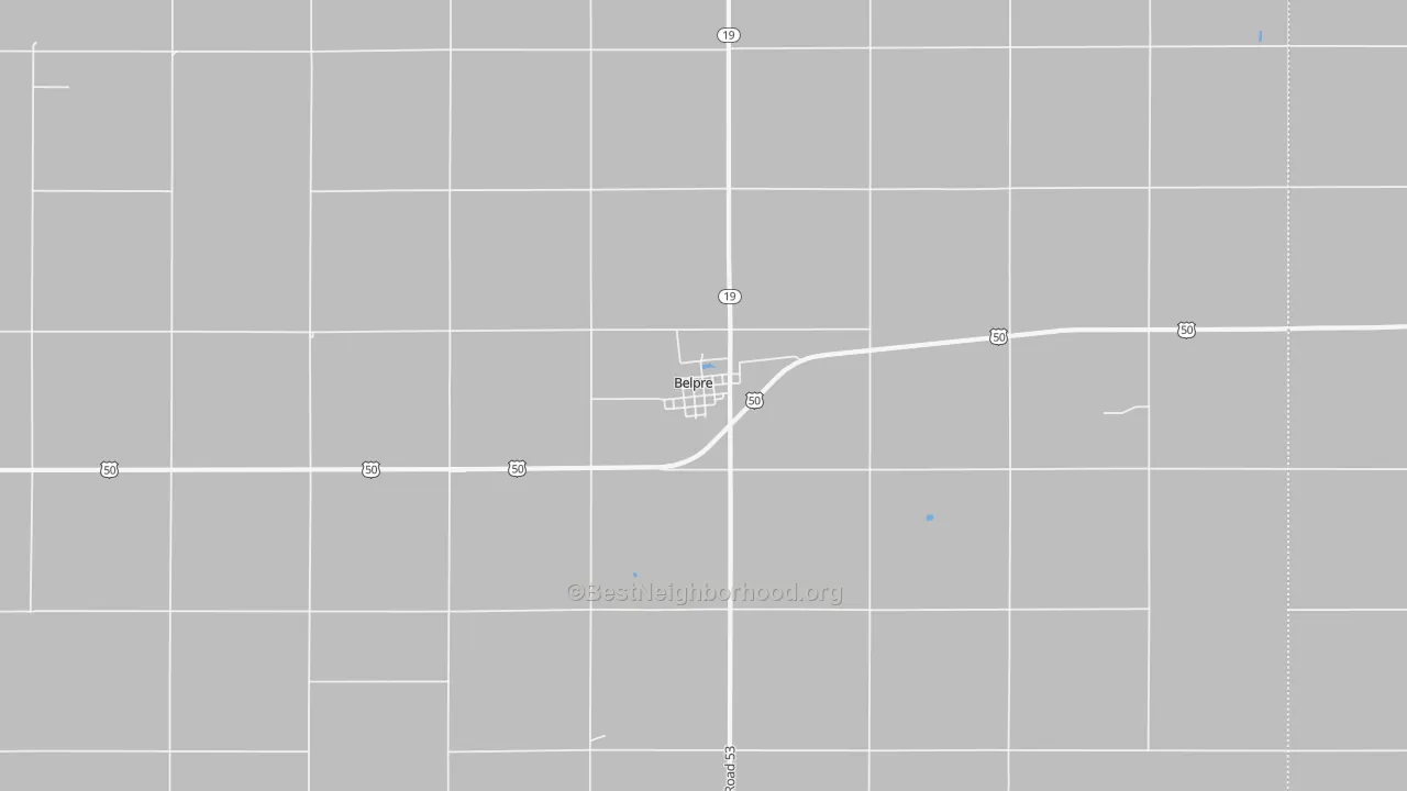 Bike Grade map of Belpre, KS