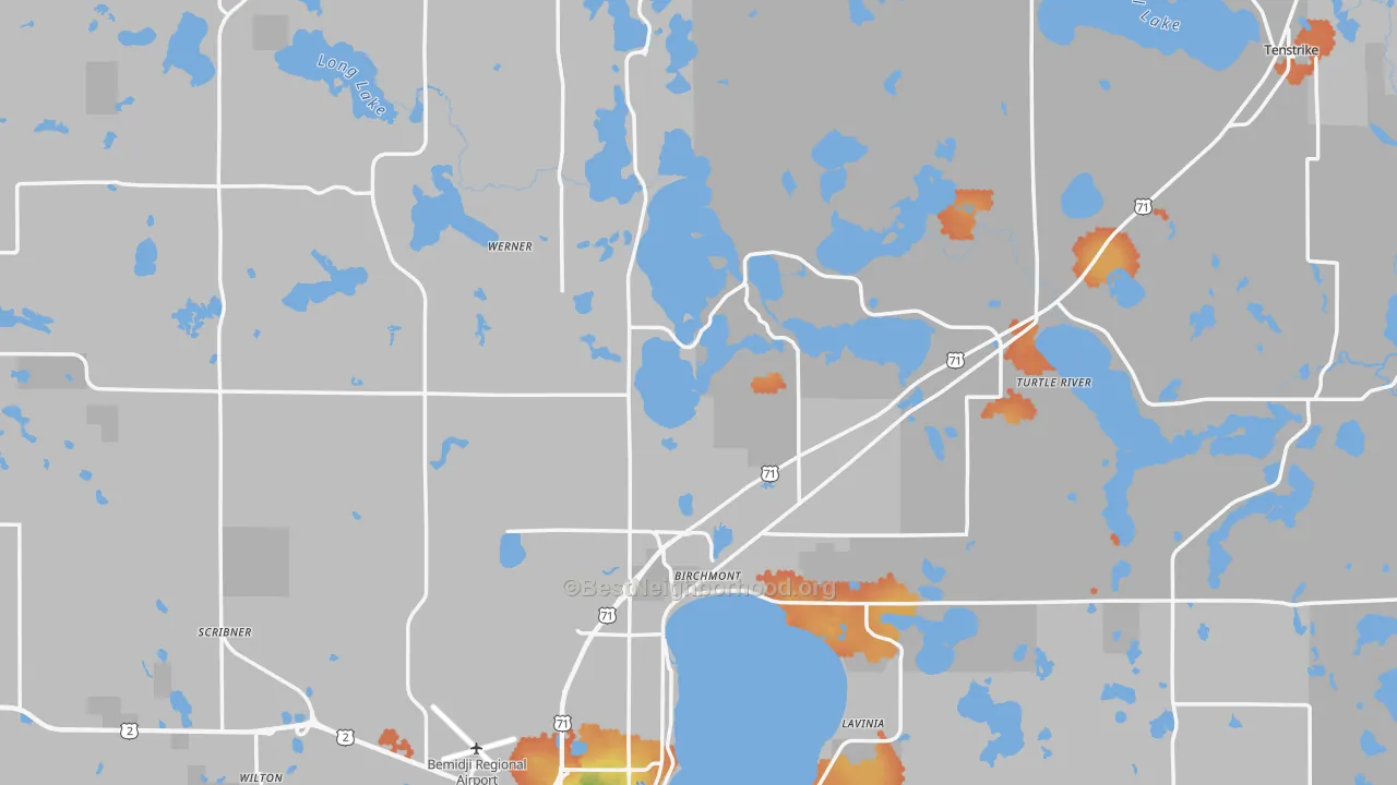 Bike Grade map of Beltrami County, MN