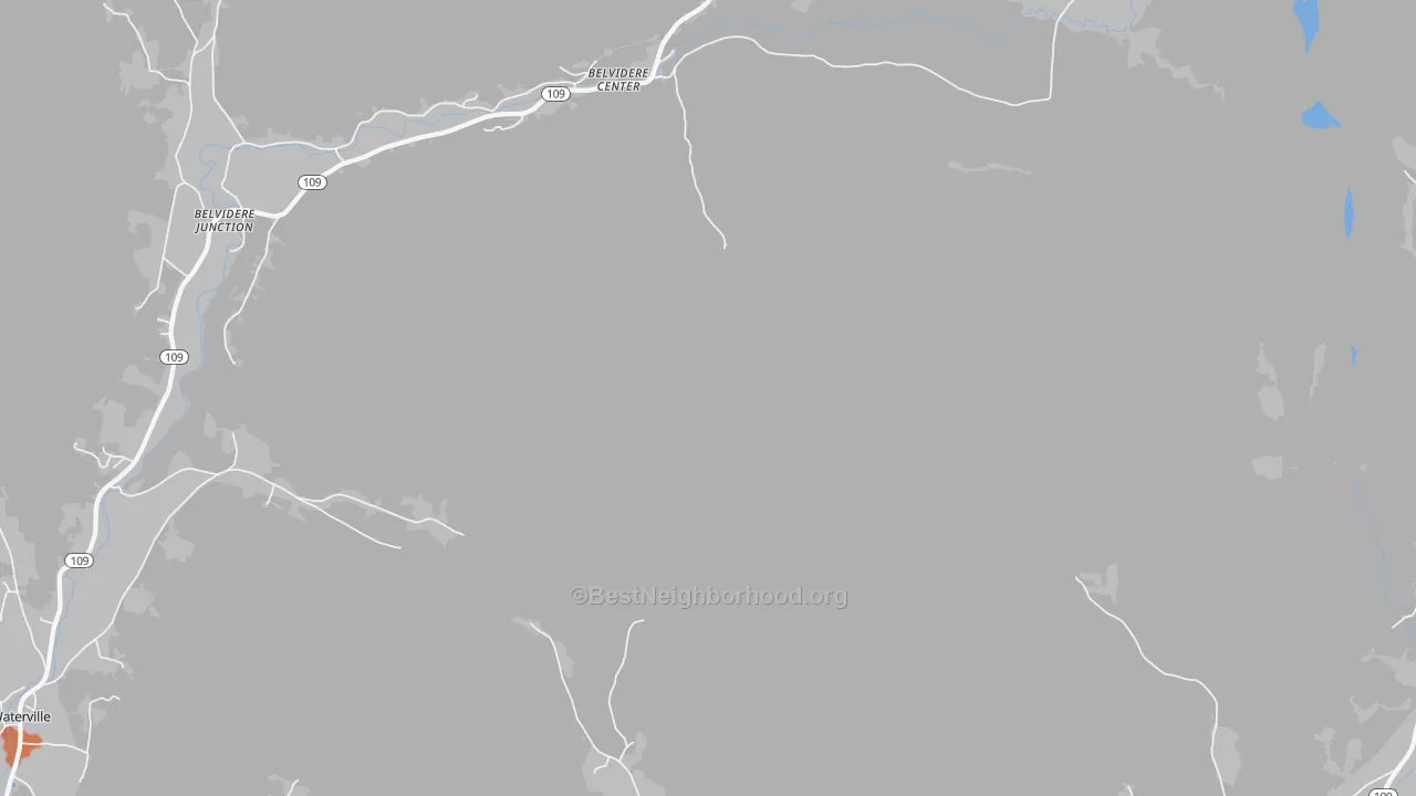 Bike Grade map of Belvidere Center, VT