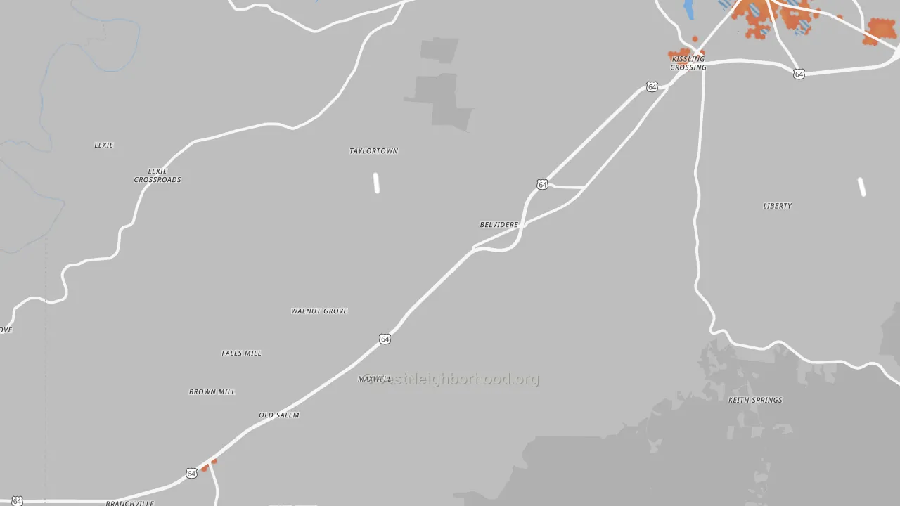 Bike Grade map of Belvidere, TN