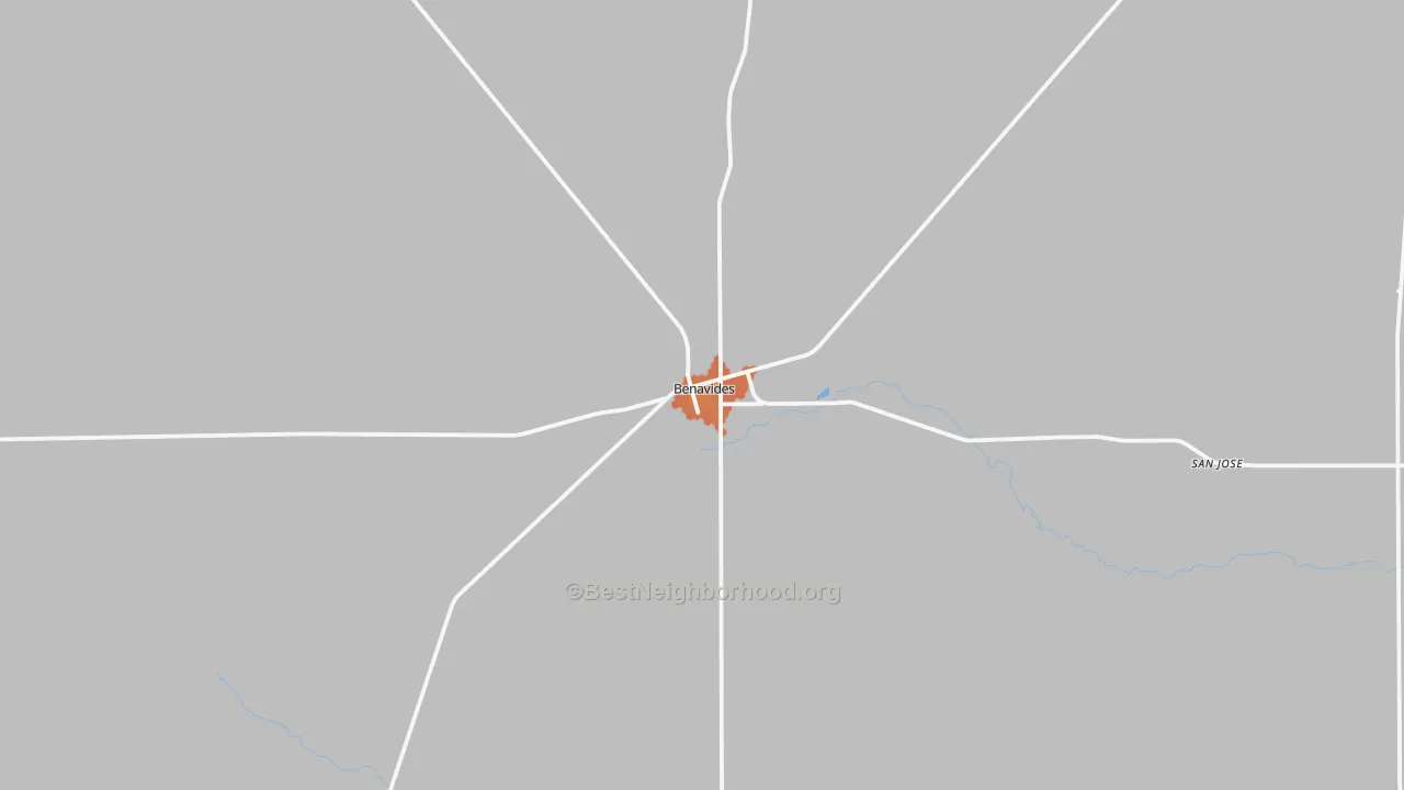 Bike Grade map of Benavides, TX