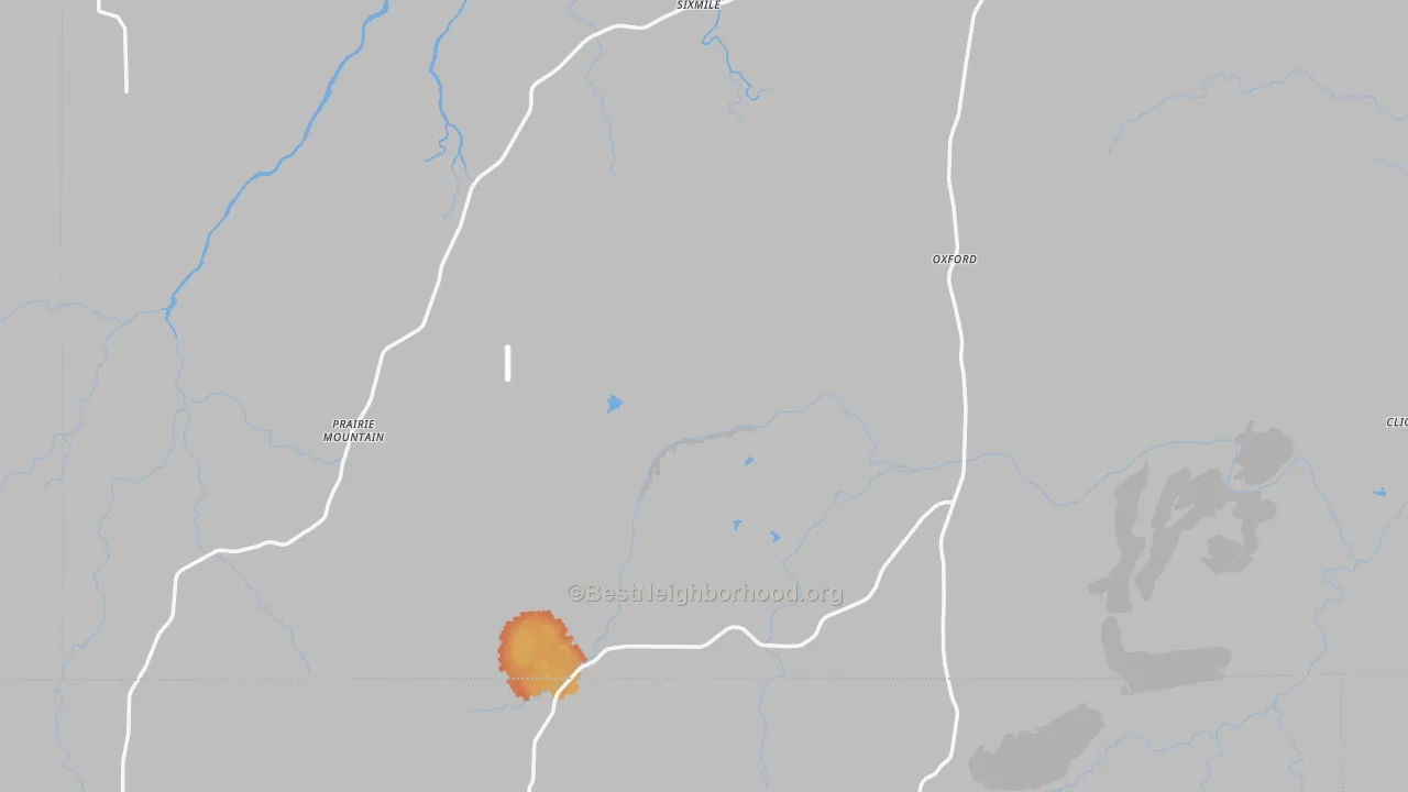 Bike Grade map of Bend, TX