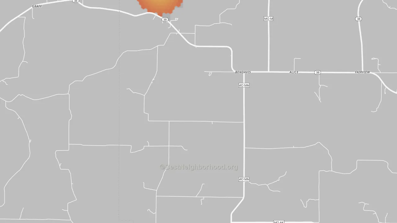 Bike Grade map of Bendavis, MO