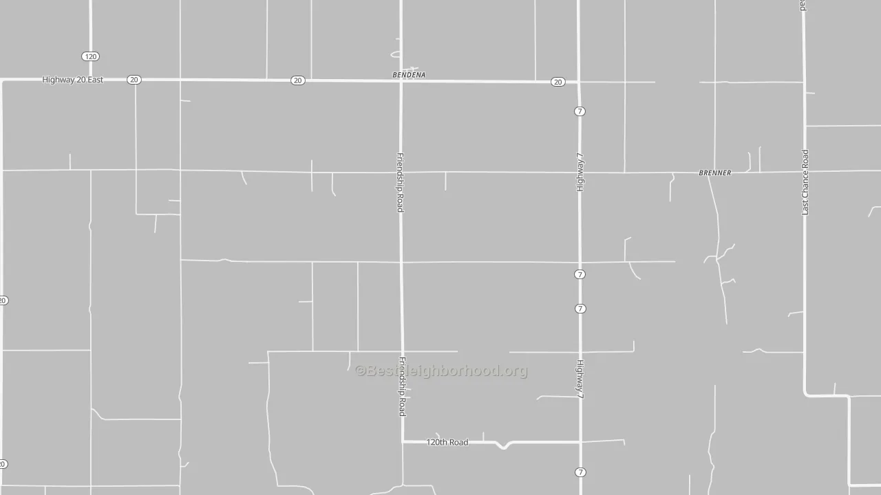 Bike Grade map of Bendena, KS
