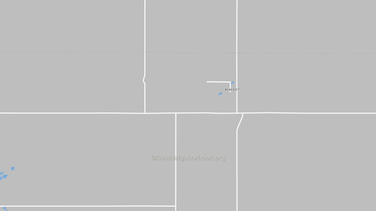 Bike Grade map of Benedict, ND
