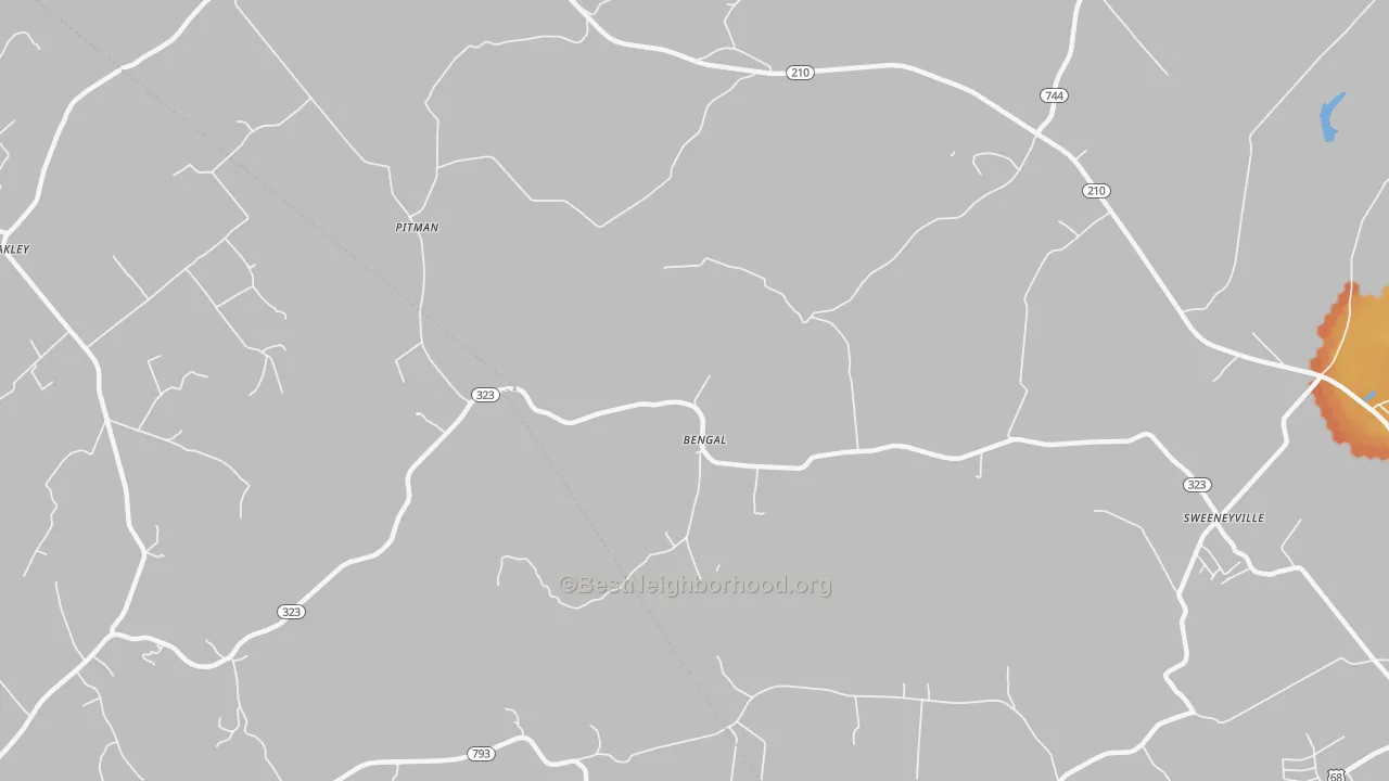 Bike Grade map of Bengal, KY