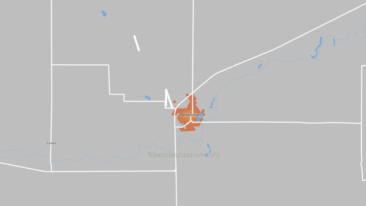 Bike Grade map of Benkelman, NE