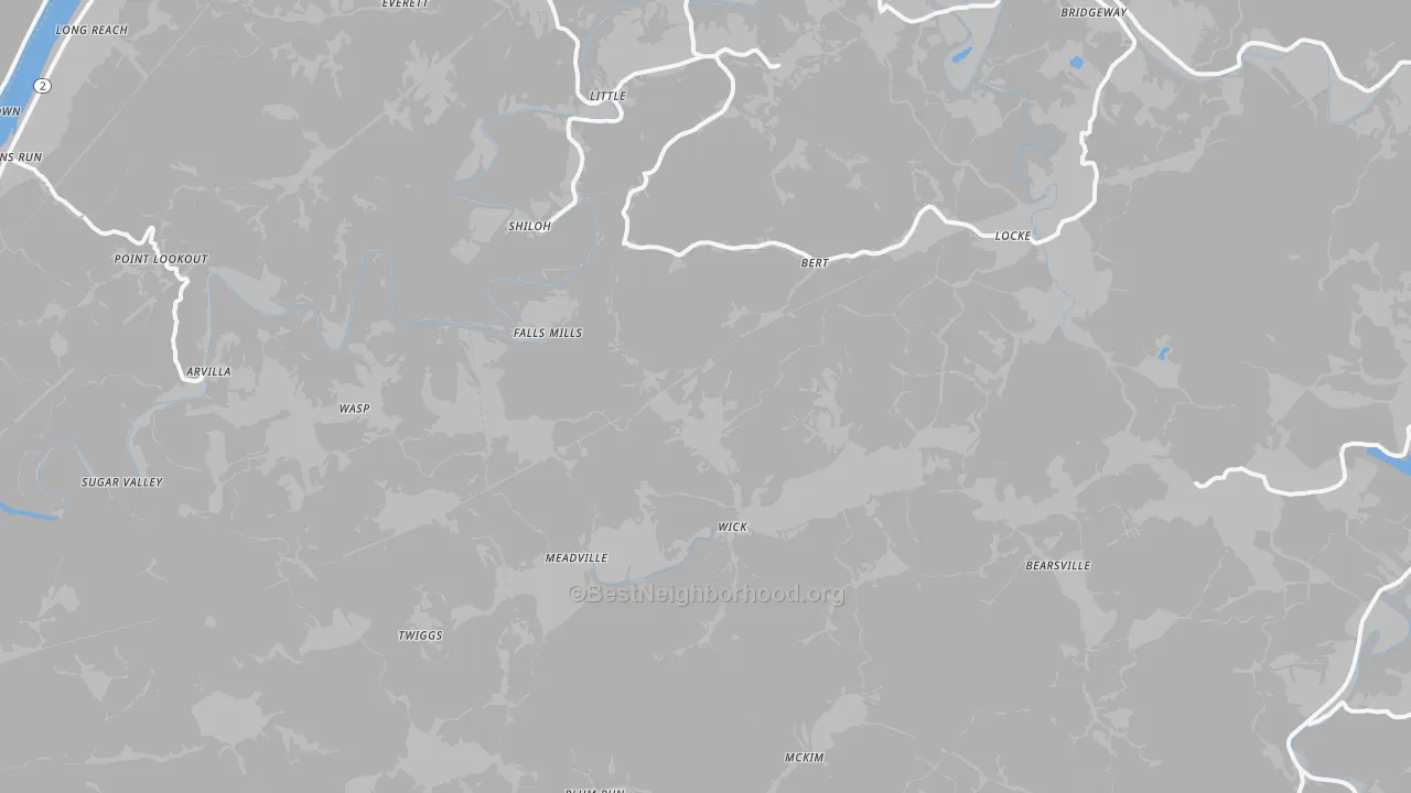 Bike Grade map of Bens Run, WV