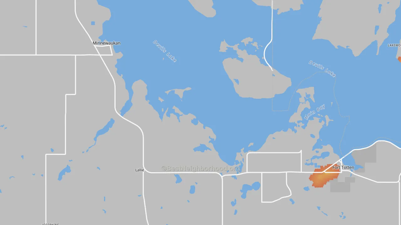 Bike Grade map of Benson County, ND