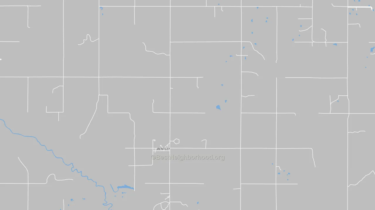 Bike Grade map of Bentley, OK