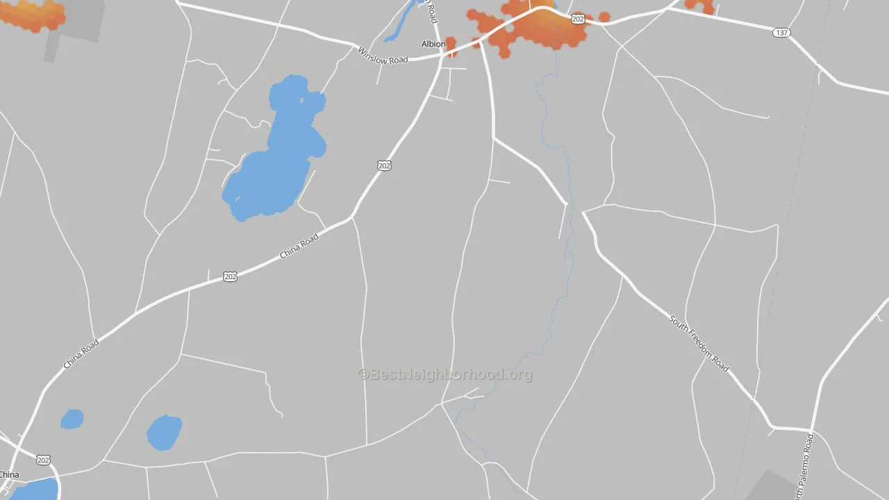 Bike Grade map of Benton, ME