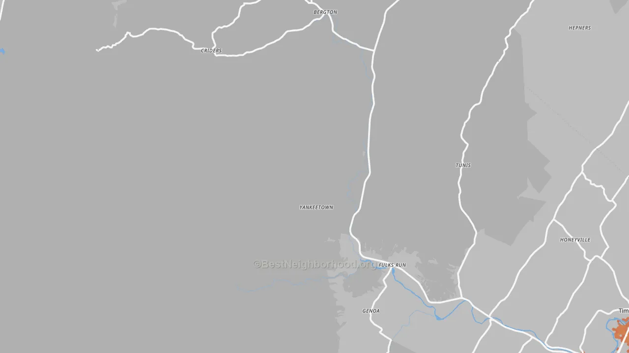 Bike Grade map of Bergton, VA