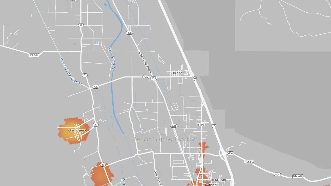 Bike Grade map of Berino, NM
