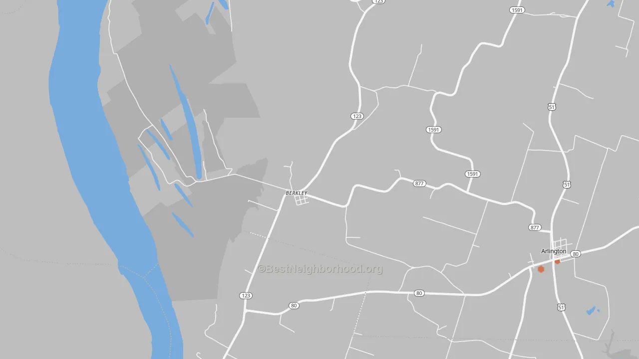 Bike Grade map of Berkley, KY