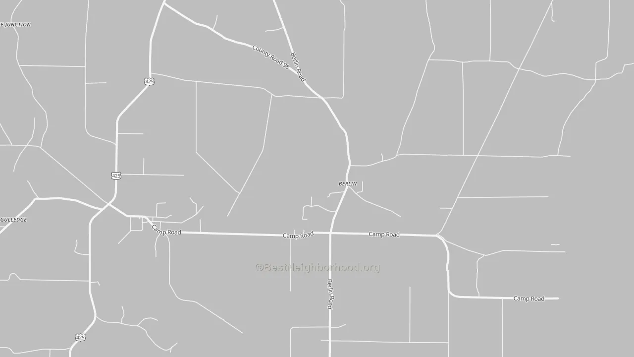 Bike Grade map of Berlin, AR