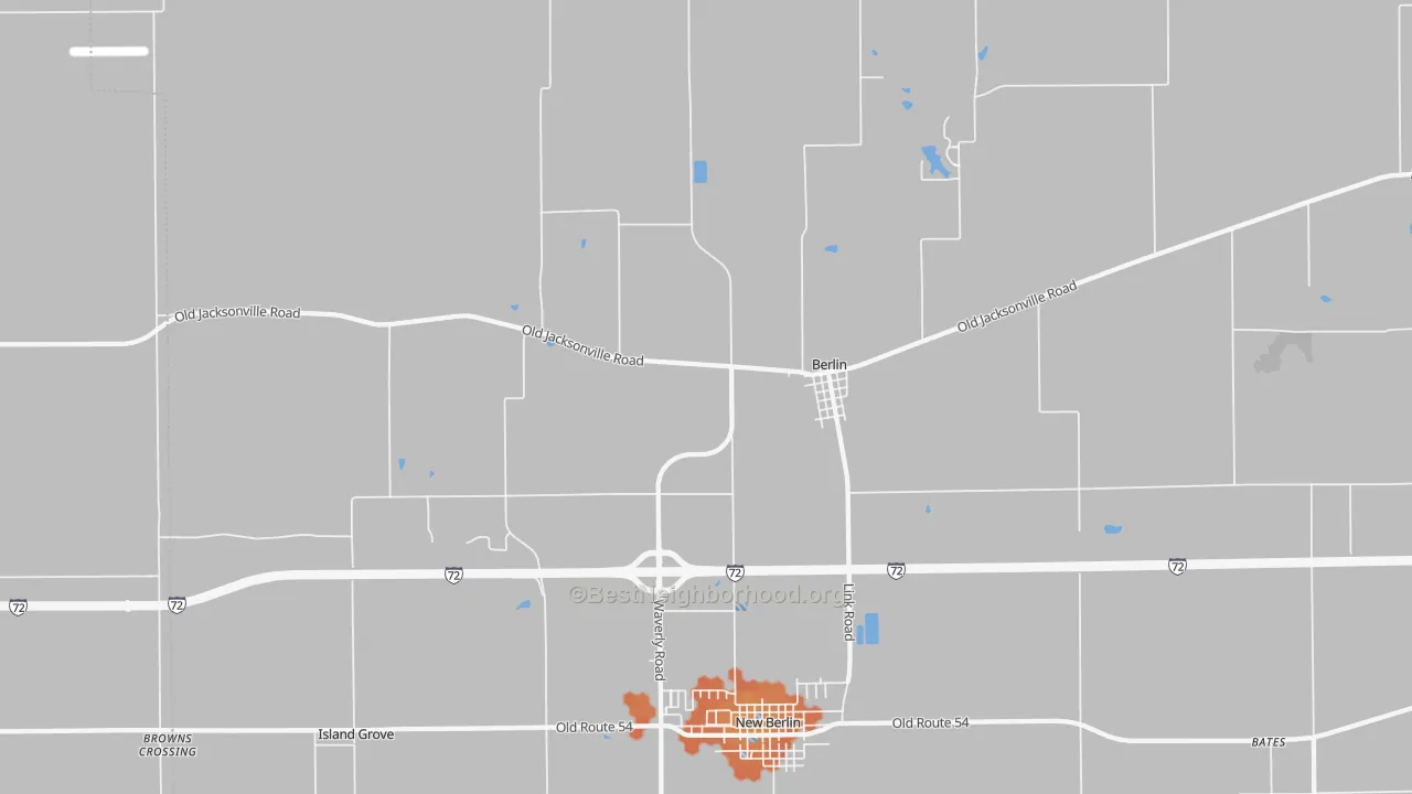 Bike Grade map of Berlin, IL