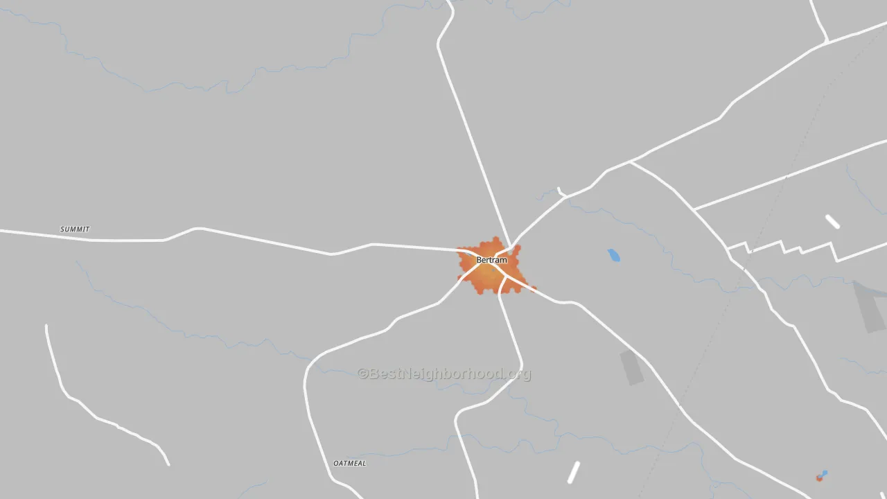 Bike Grade map of Bertram, TX