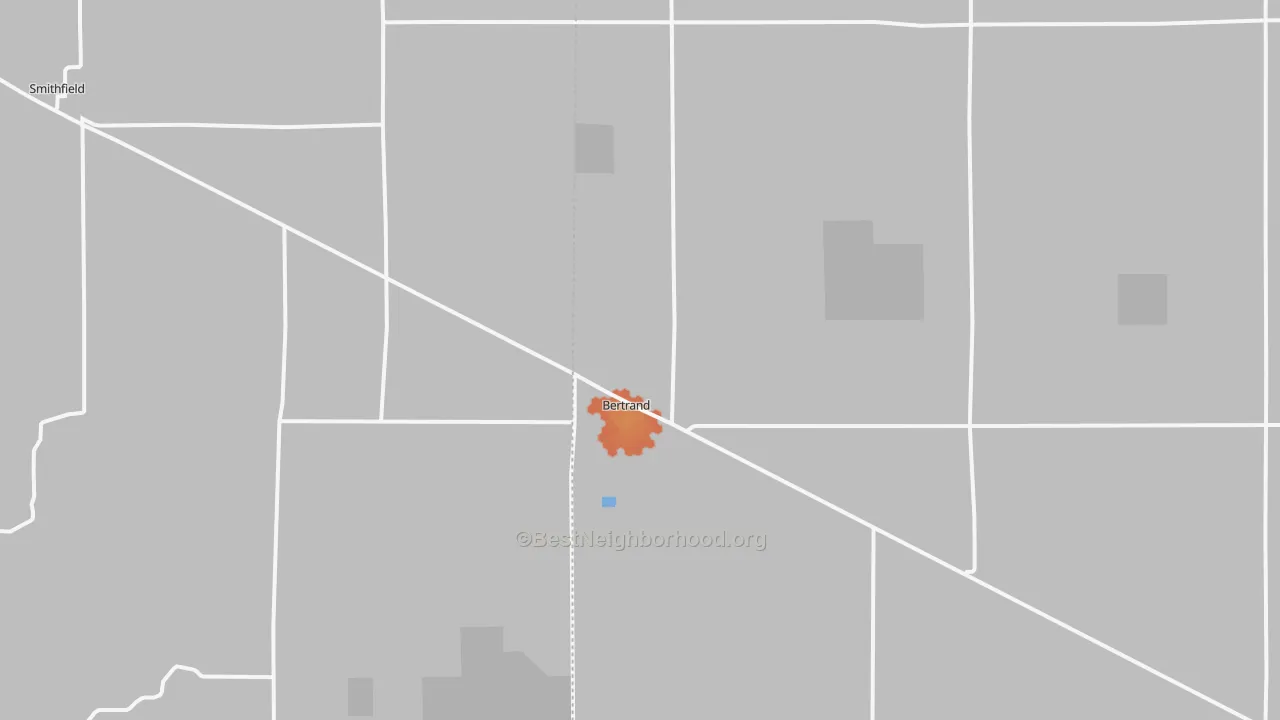 Bike Grade map of Bertrand, NE