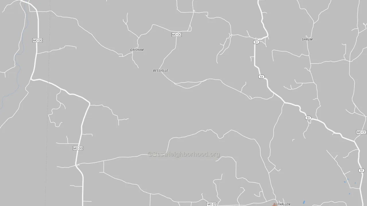 Bike Grade map of Bessville, MO