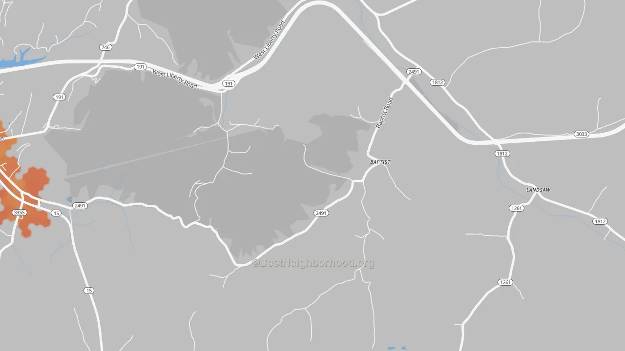 Bike Grade map of Bethany, KY