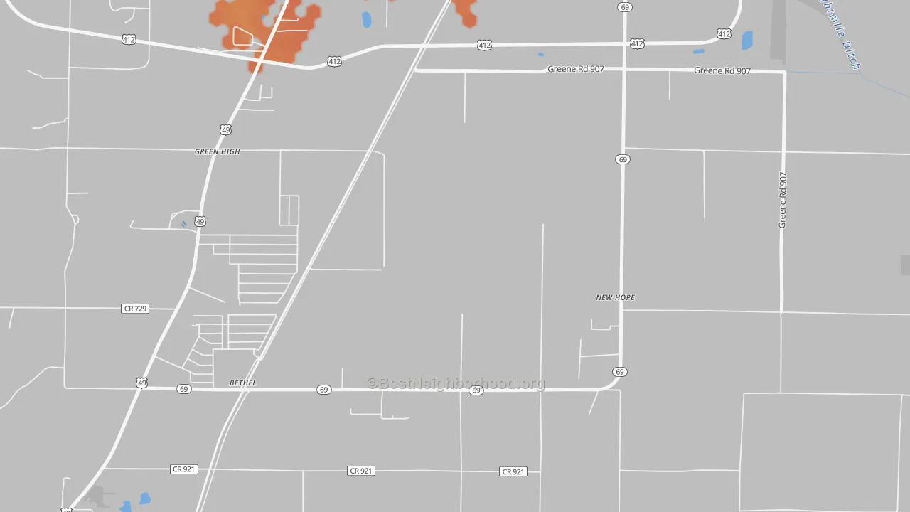 Bike Grade map of Bethel, AR