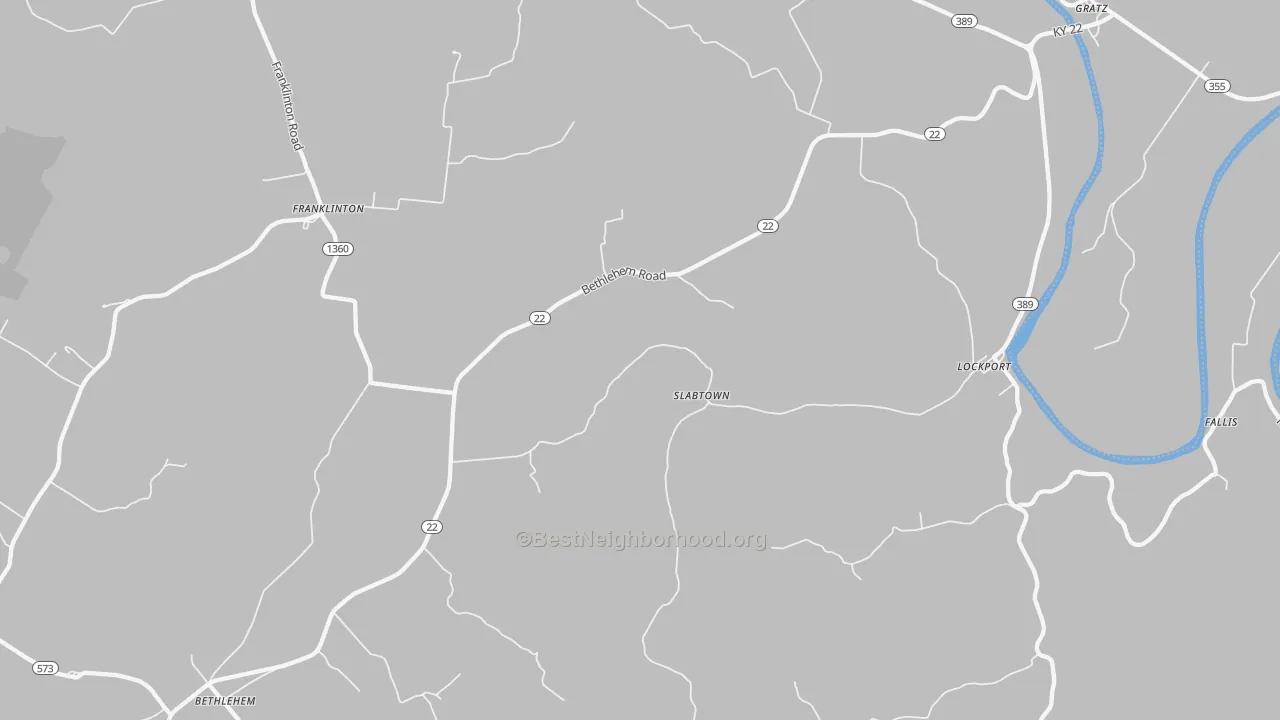 Bike Grade map of Bethlehem, KY