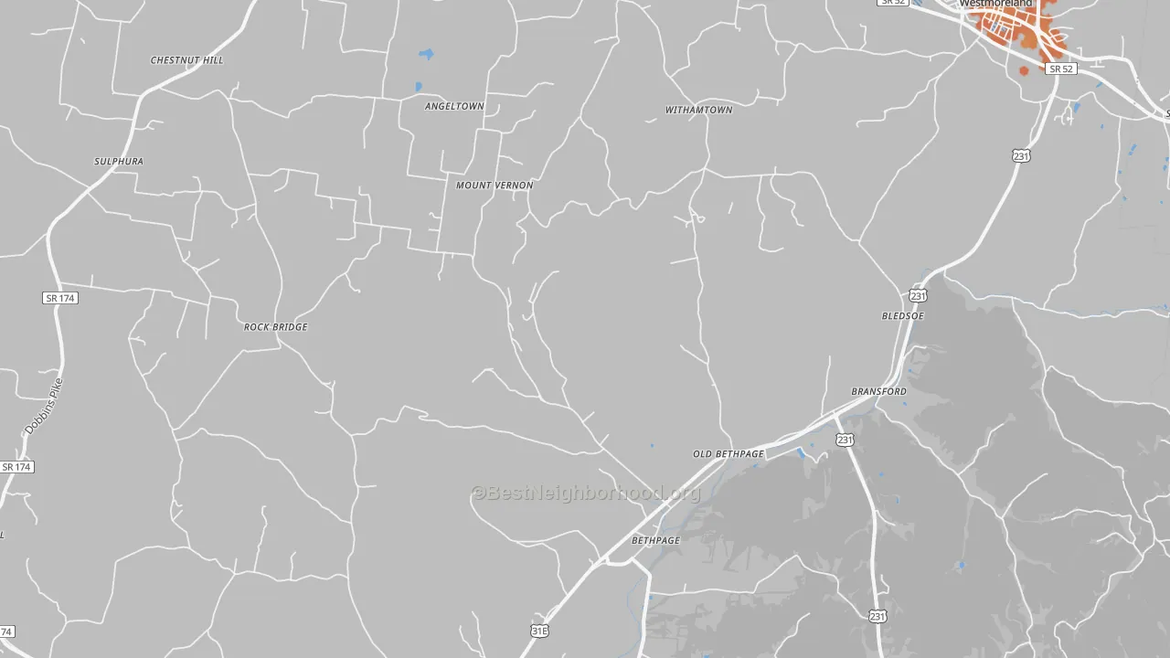 Bike Grade map of Bethpage, TN