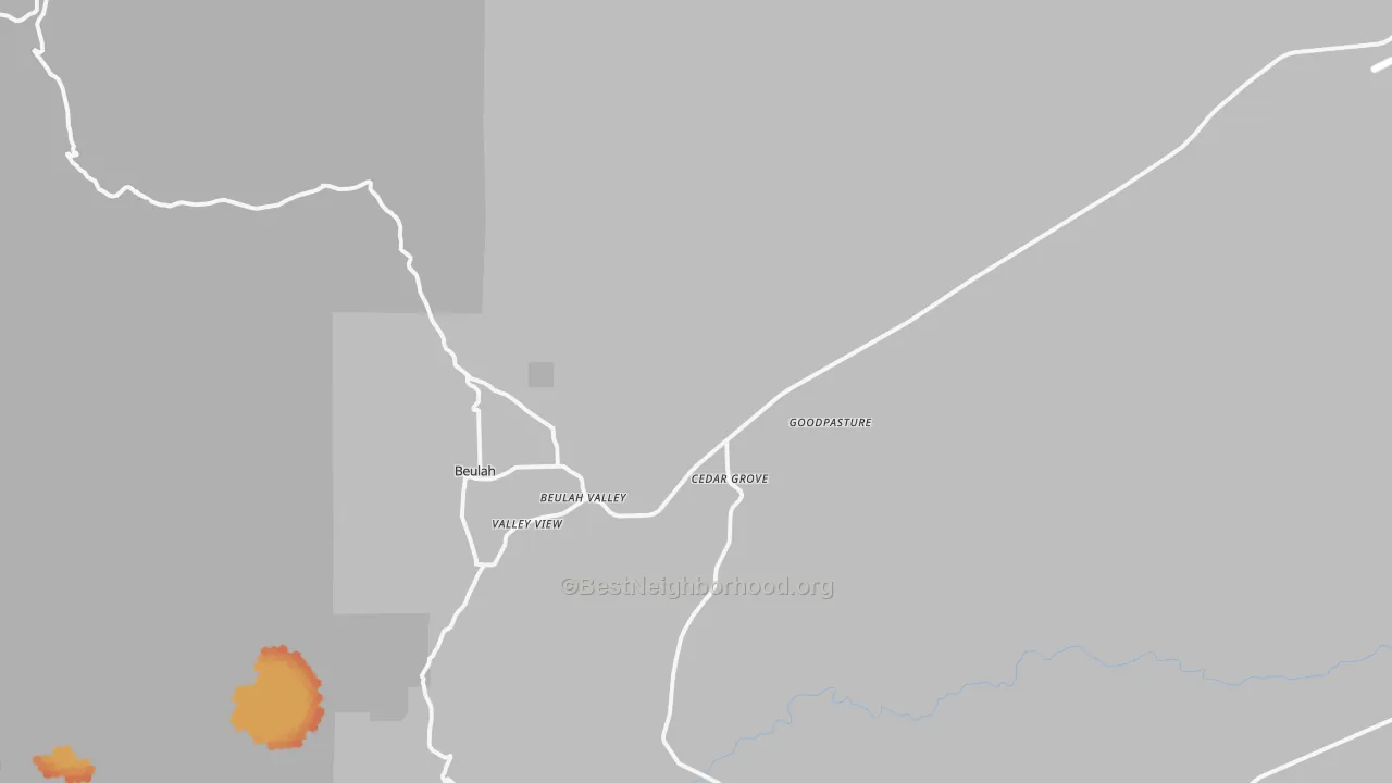 Bike Grade map of Beulah, CO