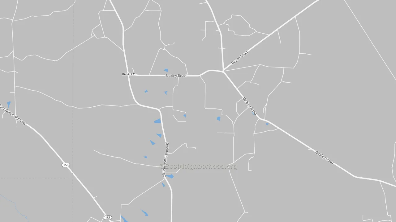 Bike Grade map of Bickley, GA