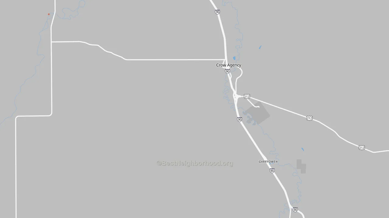 Bike Grade map of Big Horn County, MT