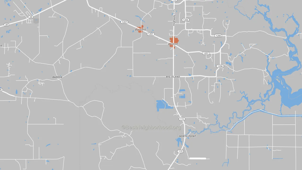 Bike Grade map of Big Island, LA