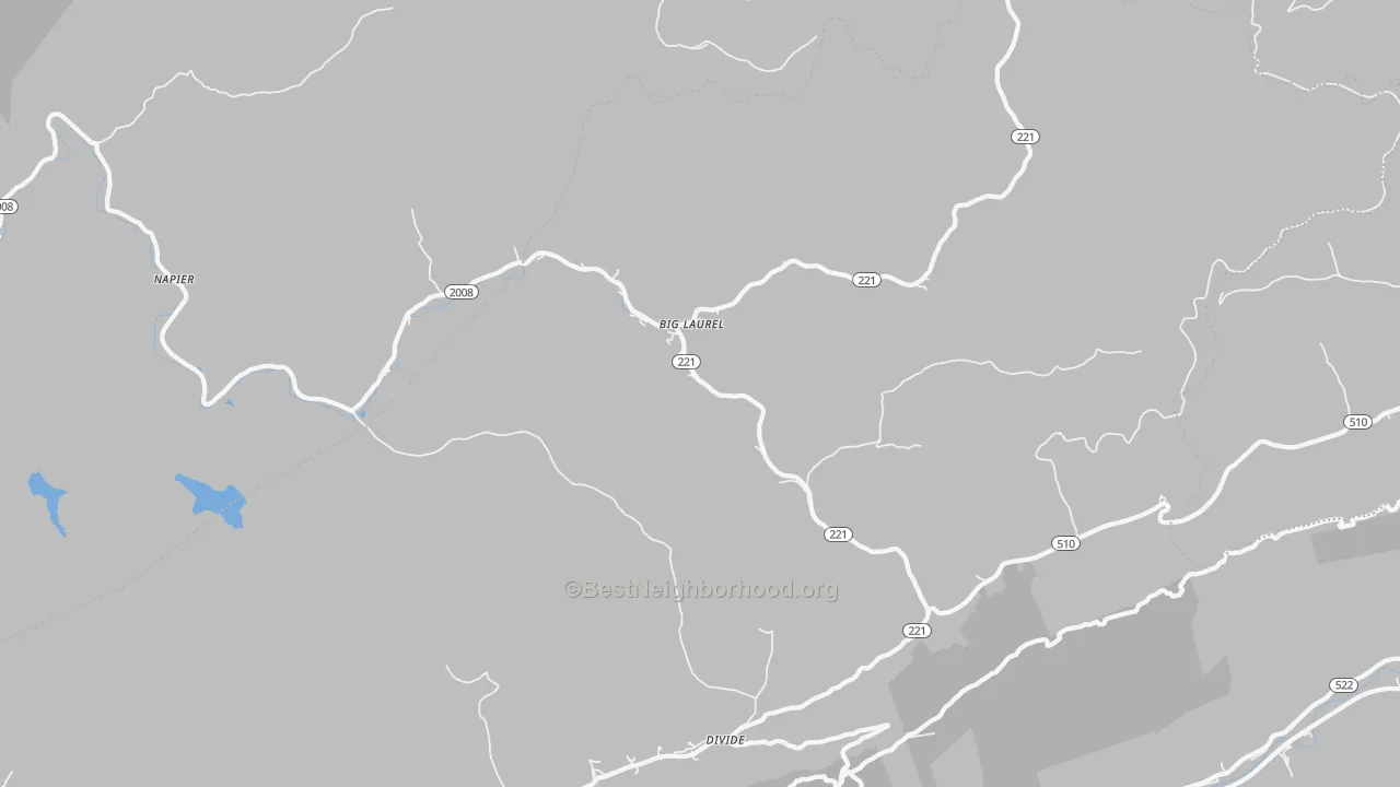 Bike Grade map of Big Laurel, KY