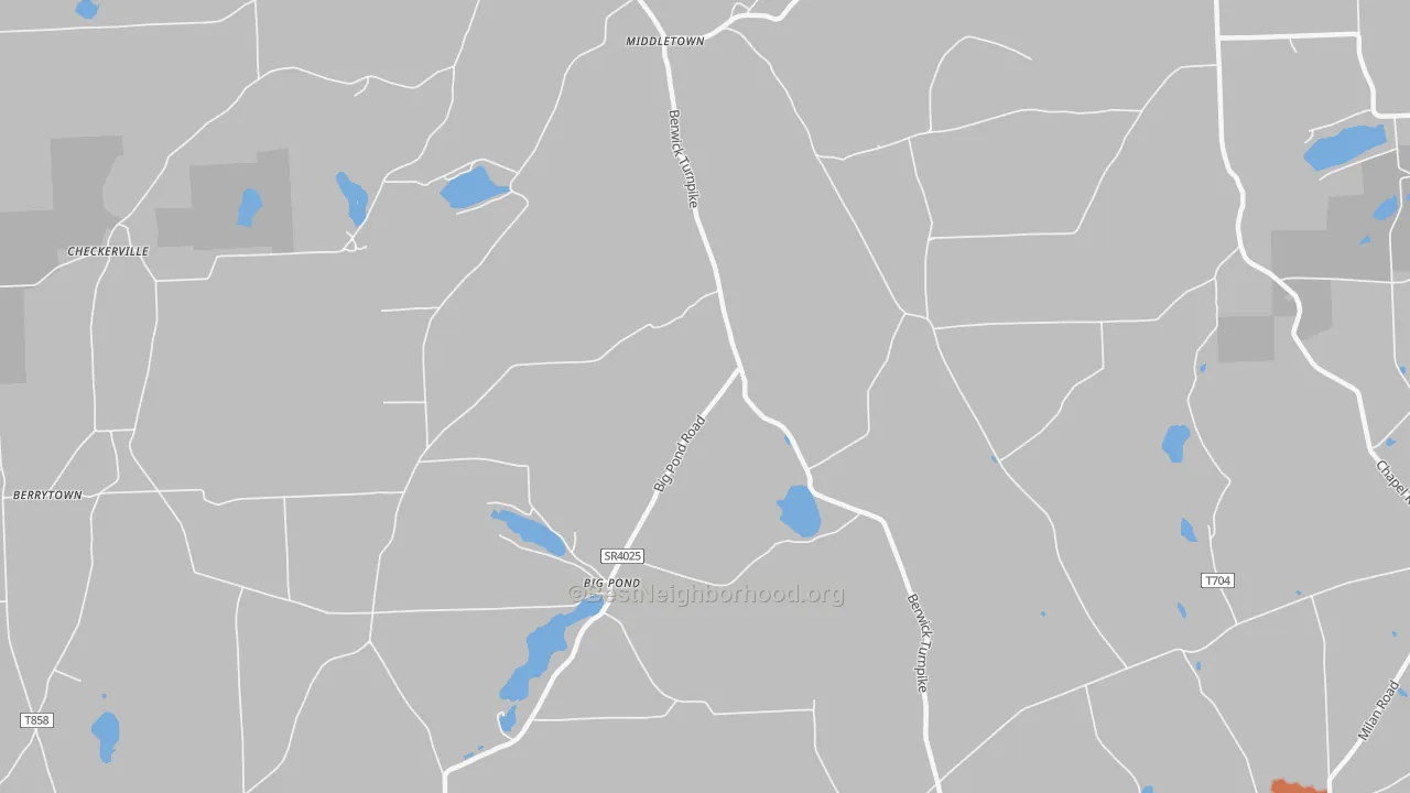 Bike Grade map of Big Pond, PA
