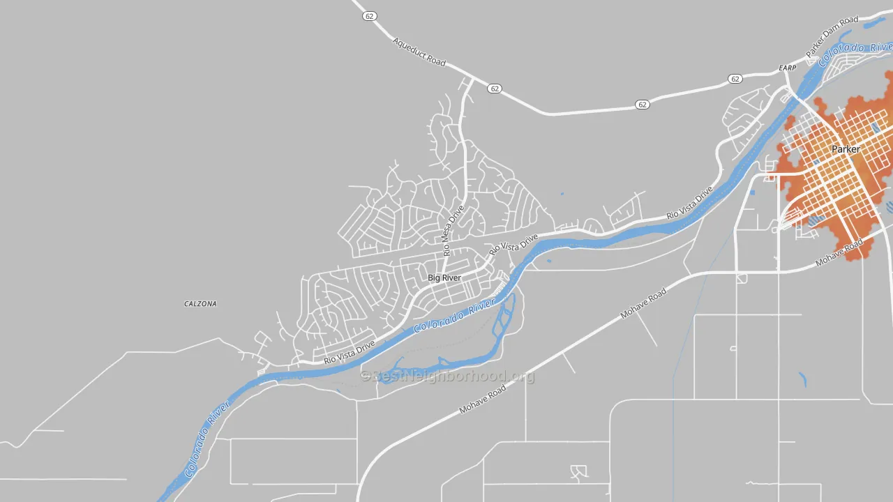 Bike Grade map of Big River, CA