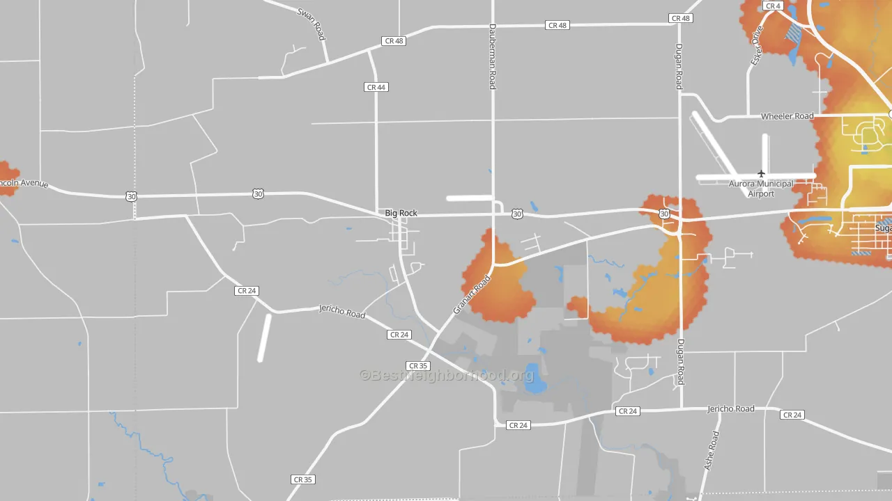 Bike Grade map of Big Rock, IL